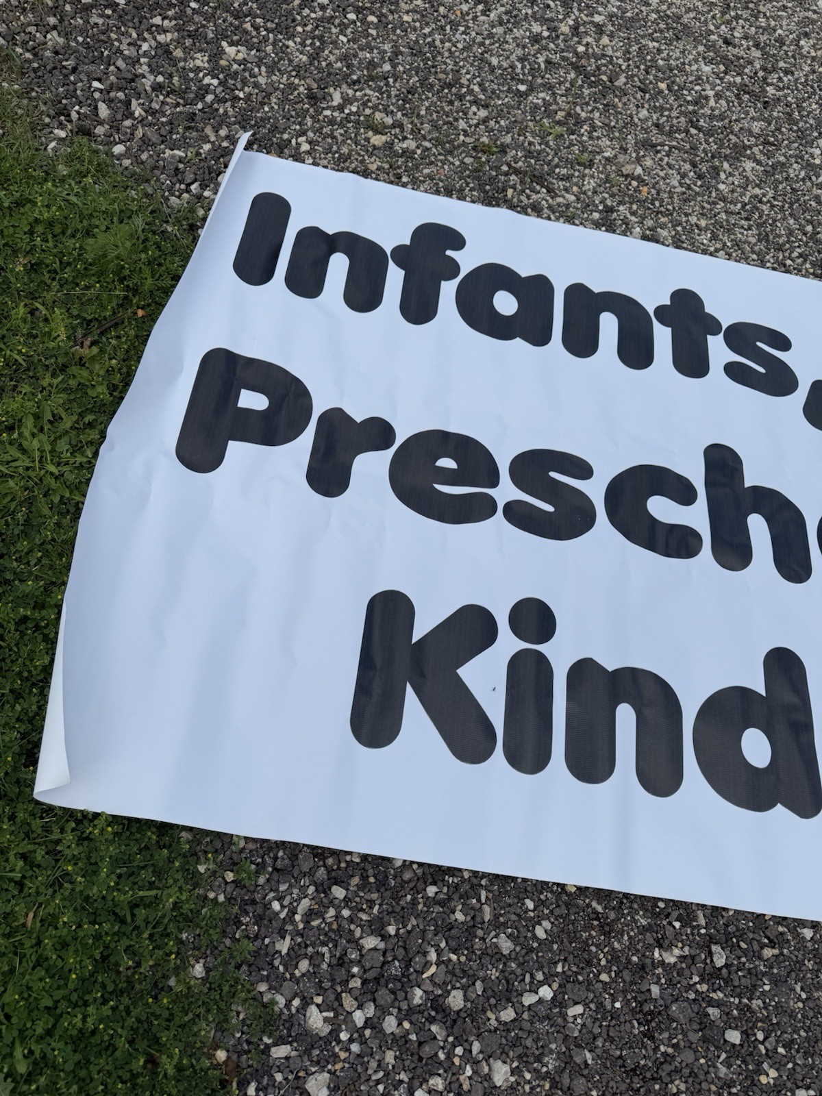 Vinyl sign homeschool 120 x 49 infant’s preschool kindergarten pre-K toddlers