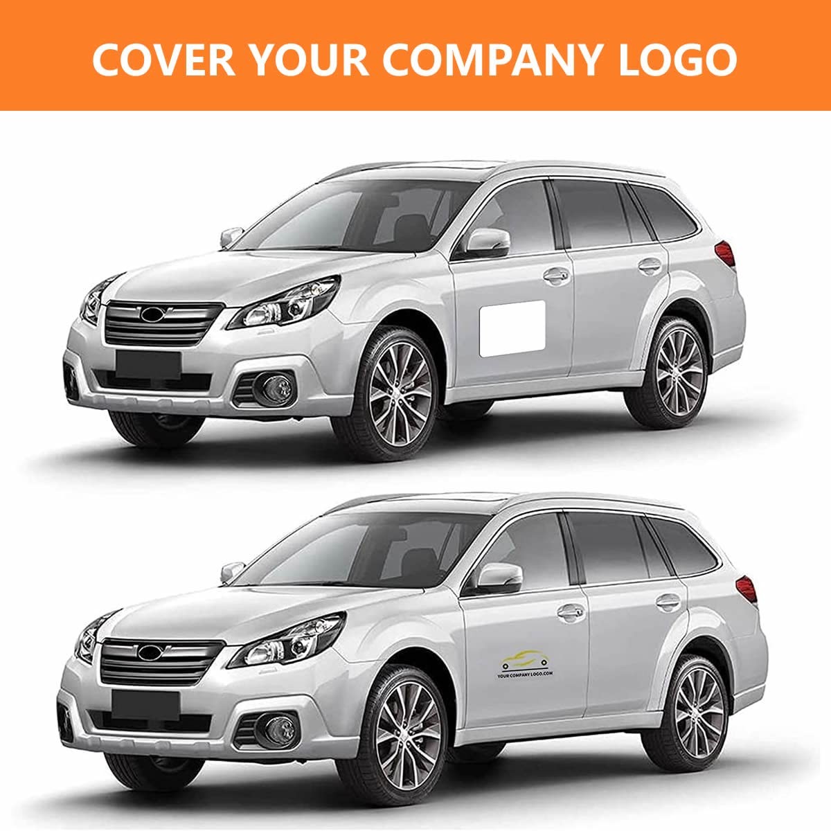 “Blank Car Door Magnets 18×12″” 2-Pack DIY Vehicle Sign White Rounded”