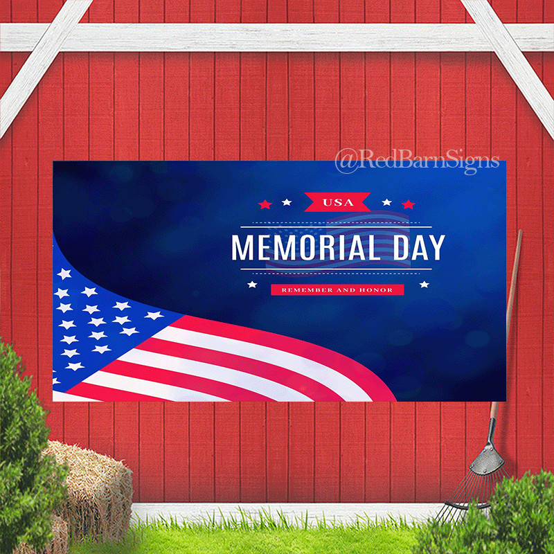 USA Memorial Day Remember and Honor Banner