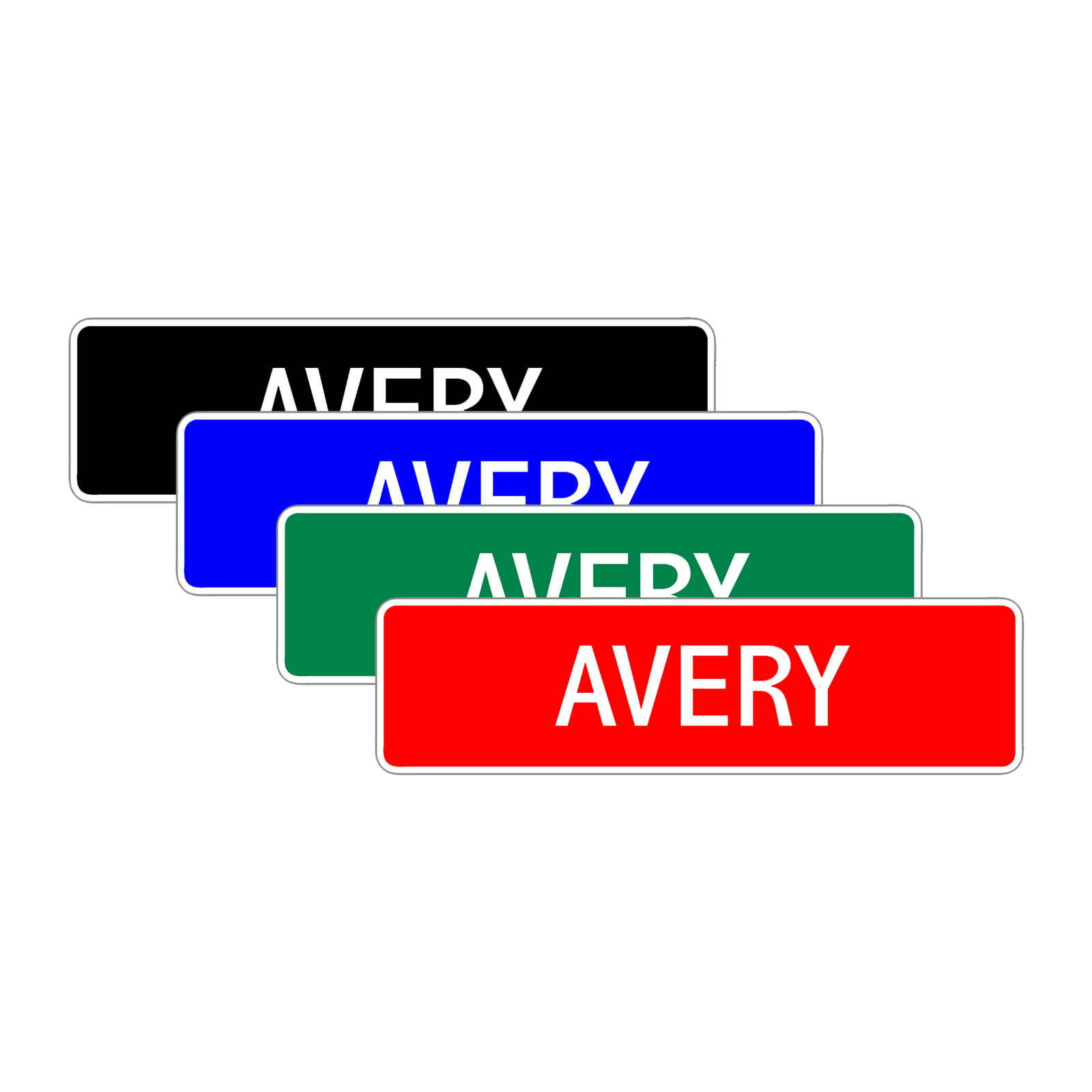 Avery Street Sign Room Home Wall Décor Children’s Name Gift Aluminum Metal Plate