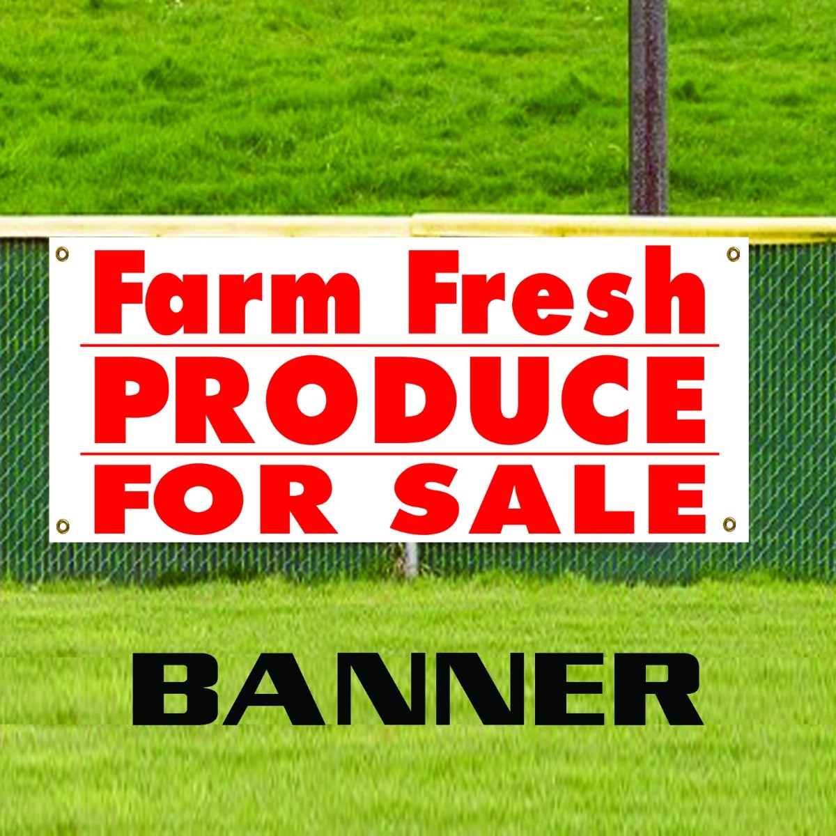 Farm Fresh Produce For Sale Food Fair Advertising Vinyl Banner Business Sign
