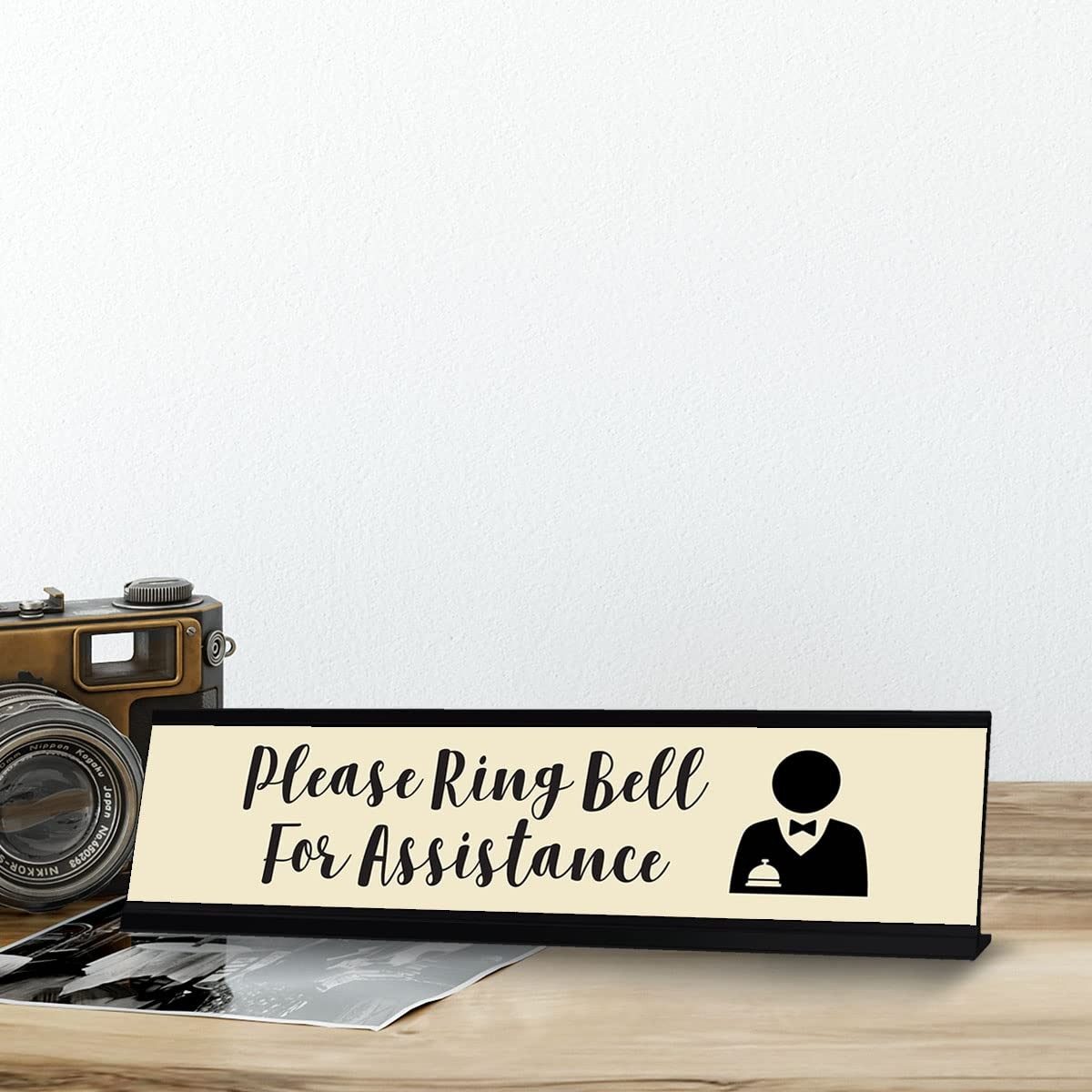 Please Ring Bell For Assistance, Standard Desk Sign (2 x 8″)