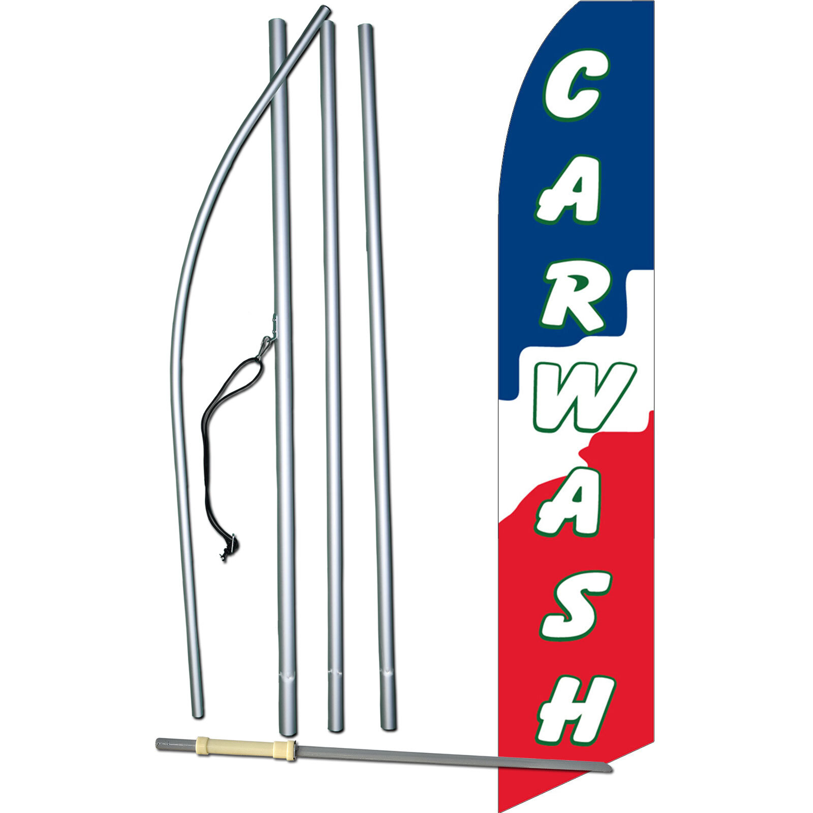 Car Wash Swooper Flag Kit