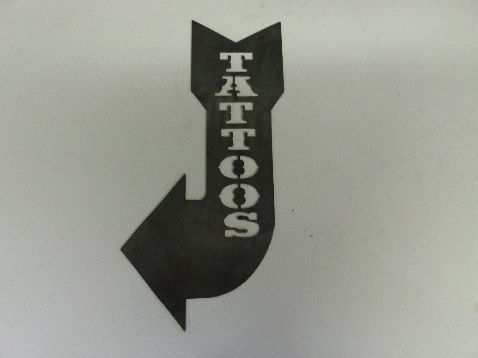 Tattoos Metal Wall Art Sign for Tattoo shop or garage, 14 gauge metal