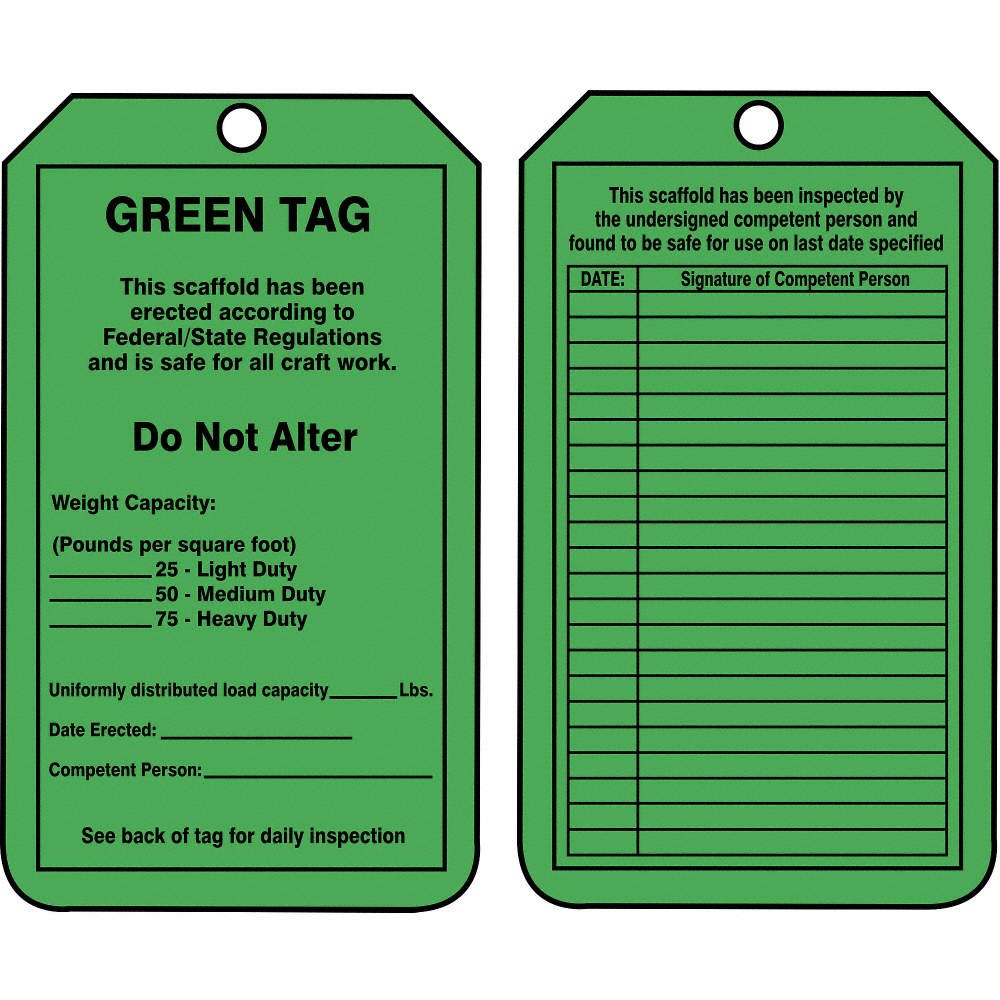 ACCUFORM TRS209CTP Safety Tag,5 3/4in H,3 1/4in W,PK25 43Z262
