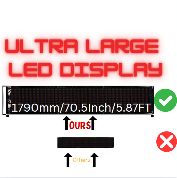 Business DIY Scrolling LED Sign Matrix Panel Screen for Shop Bar Car Large Size