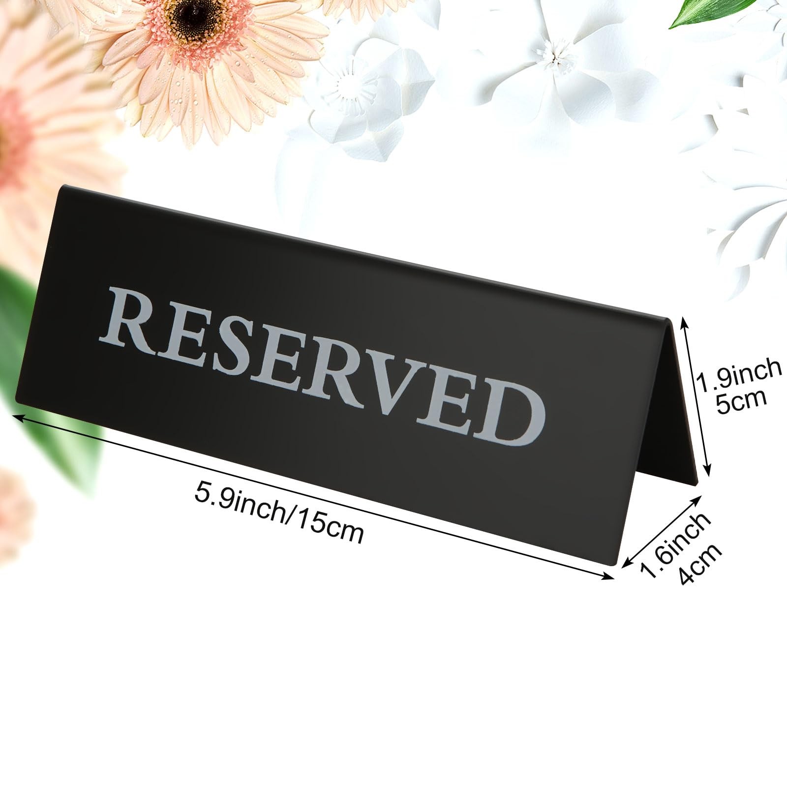 20 PCS Reserved Table Sign Acrylic Table Tent Wedding Sign Guest Reservation …