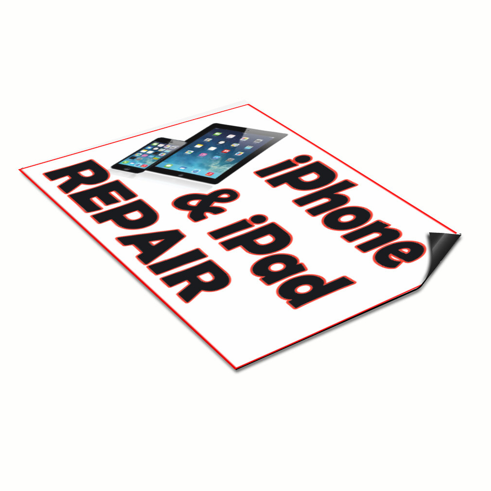 Car Magnet Set of 2 Iphone and Ipad Repair Car Advertising Industrial Sign