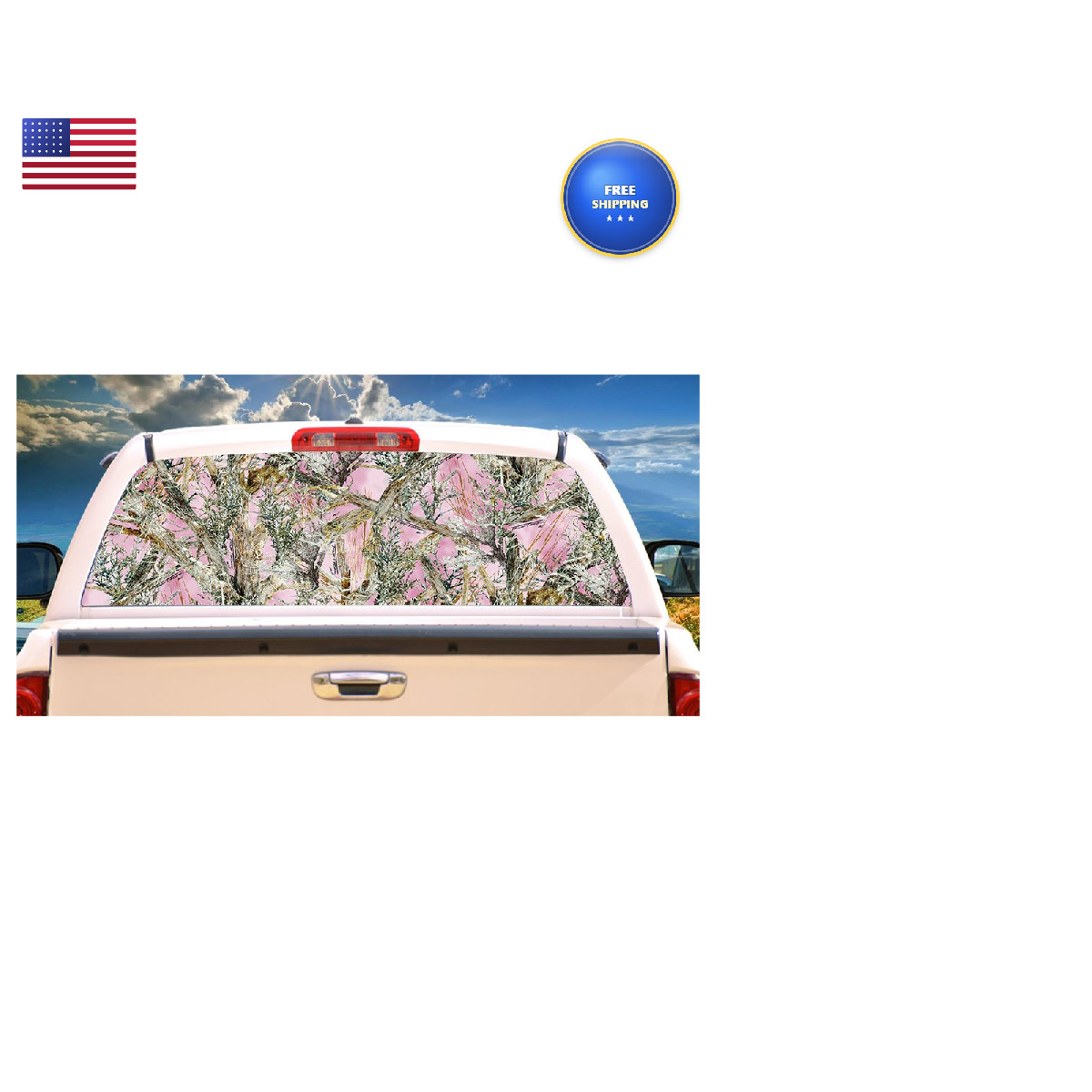 Signmission Viper Woodland Rear Window Graphic Truck View Thru Vinyl Decal Back