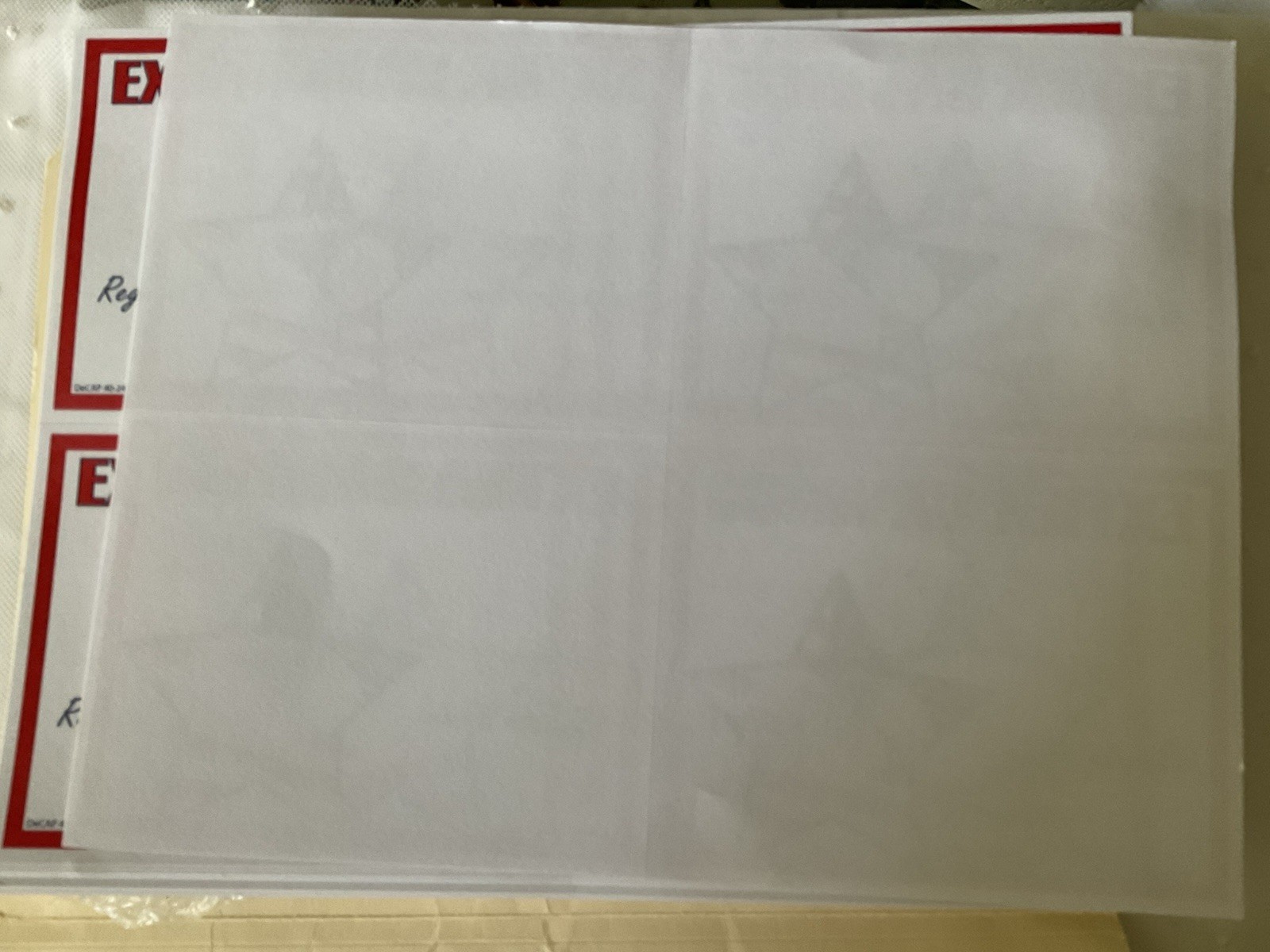 Sale Signs Extra Savings 80 Cards Red White Blue Star 5-1/2″ x 4-1/4″ New