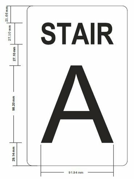STAIR A Sign GLOW IN THE DARK (ALUMINUM SIGN 5 X 8)-REF24-1027