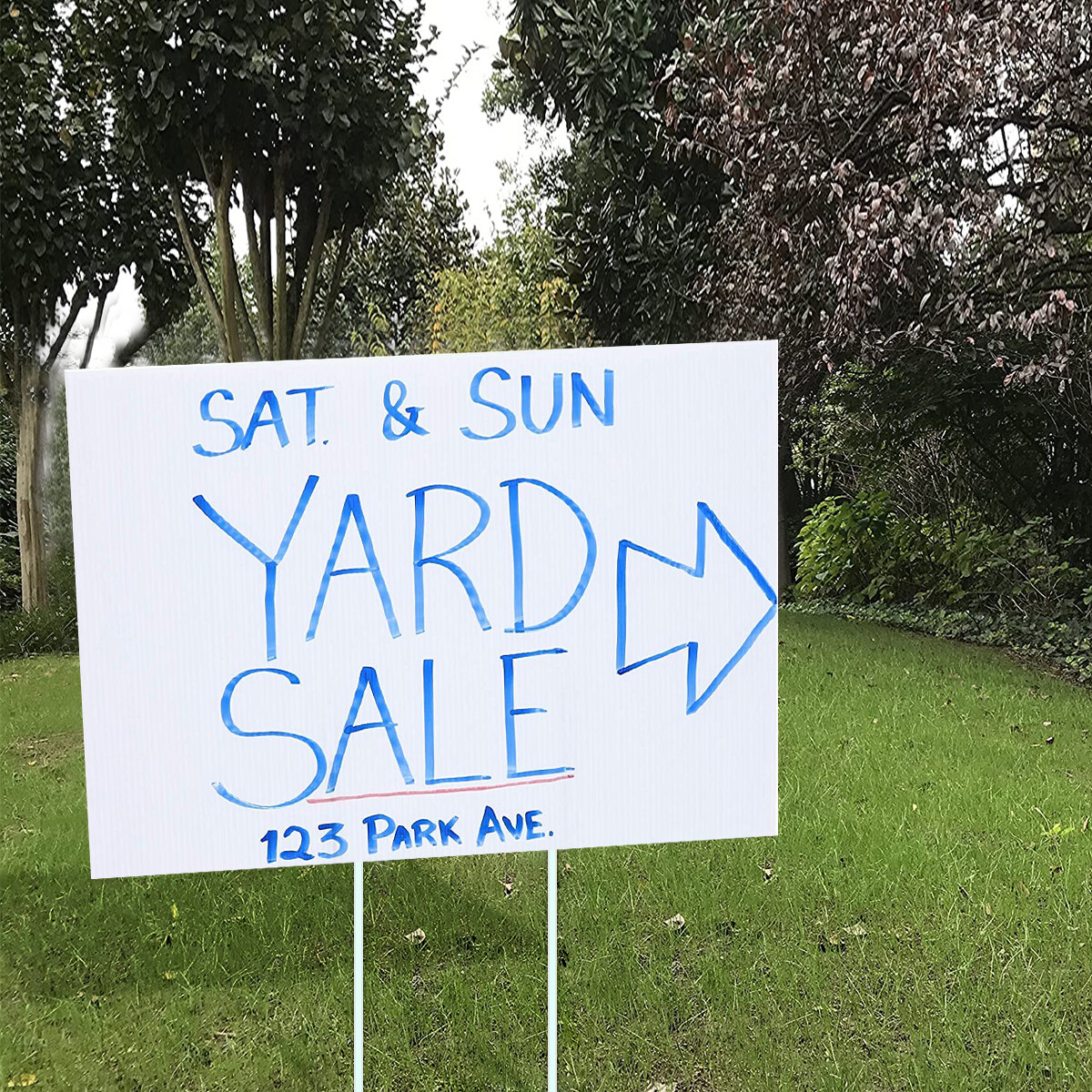 DIY Durable Blank Yard Sign W/ Smart Stakes for Political Campaigns,Rent,Sales