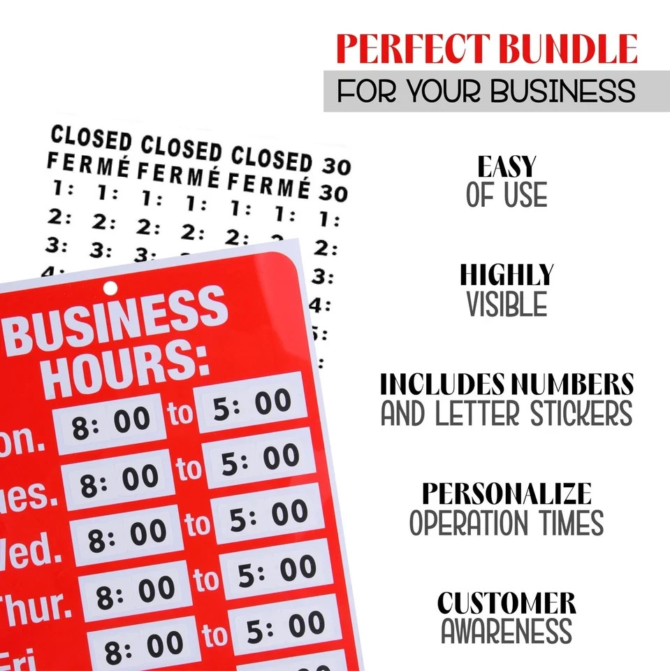 Business Hours Signs Open Closed Bundle Office Hours & Hours of Operation Si