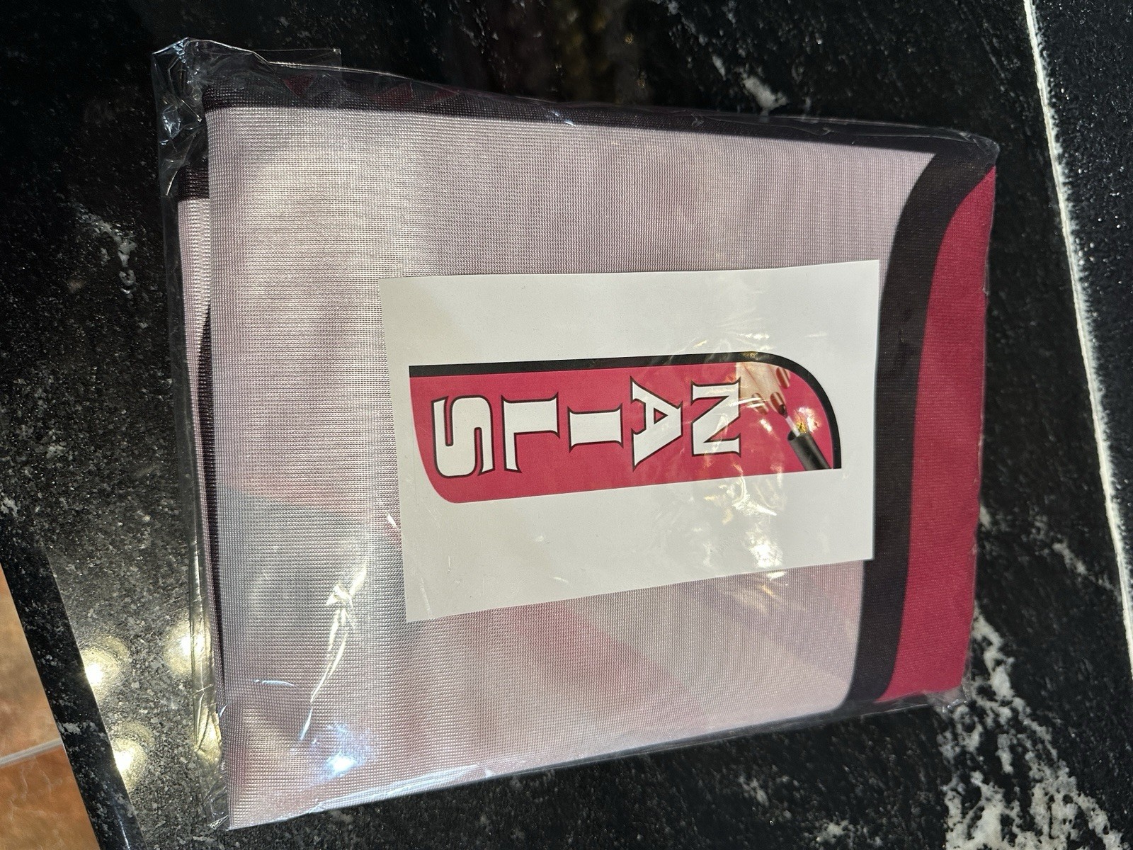NAILS Windless Swooper Flag 3×11.5 Feather Banner Beauty Salon Sign Bright Pink