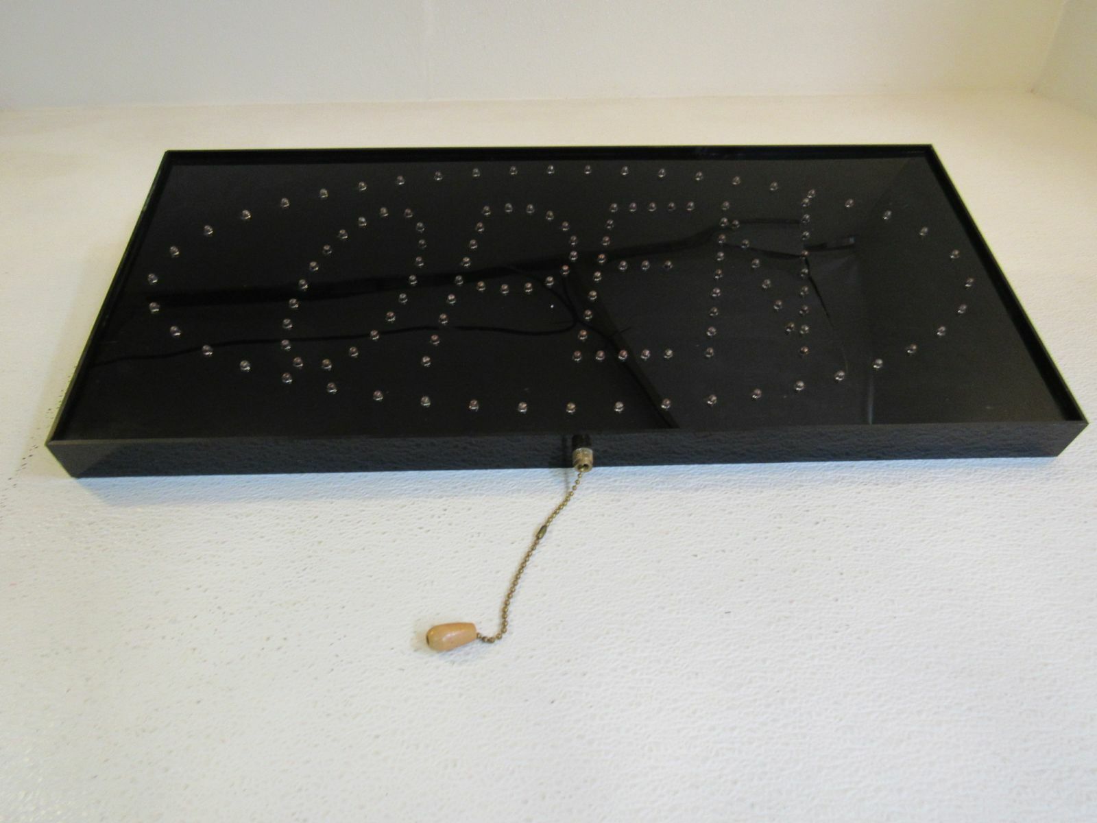 Standard Lite Up OPEN Sign Black Neon Rainbow Light Plastic