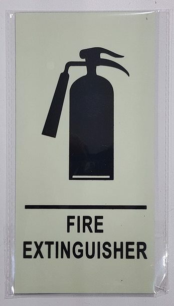 FIRE EXTINGUISHER Sign HEAVY DUTY / GLOW IN THE DARK��.. –REF24-1027