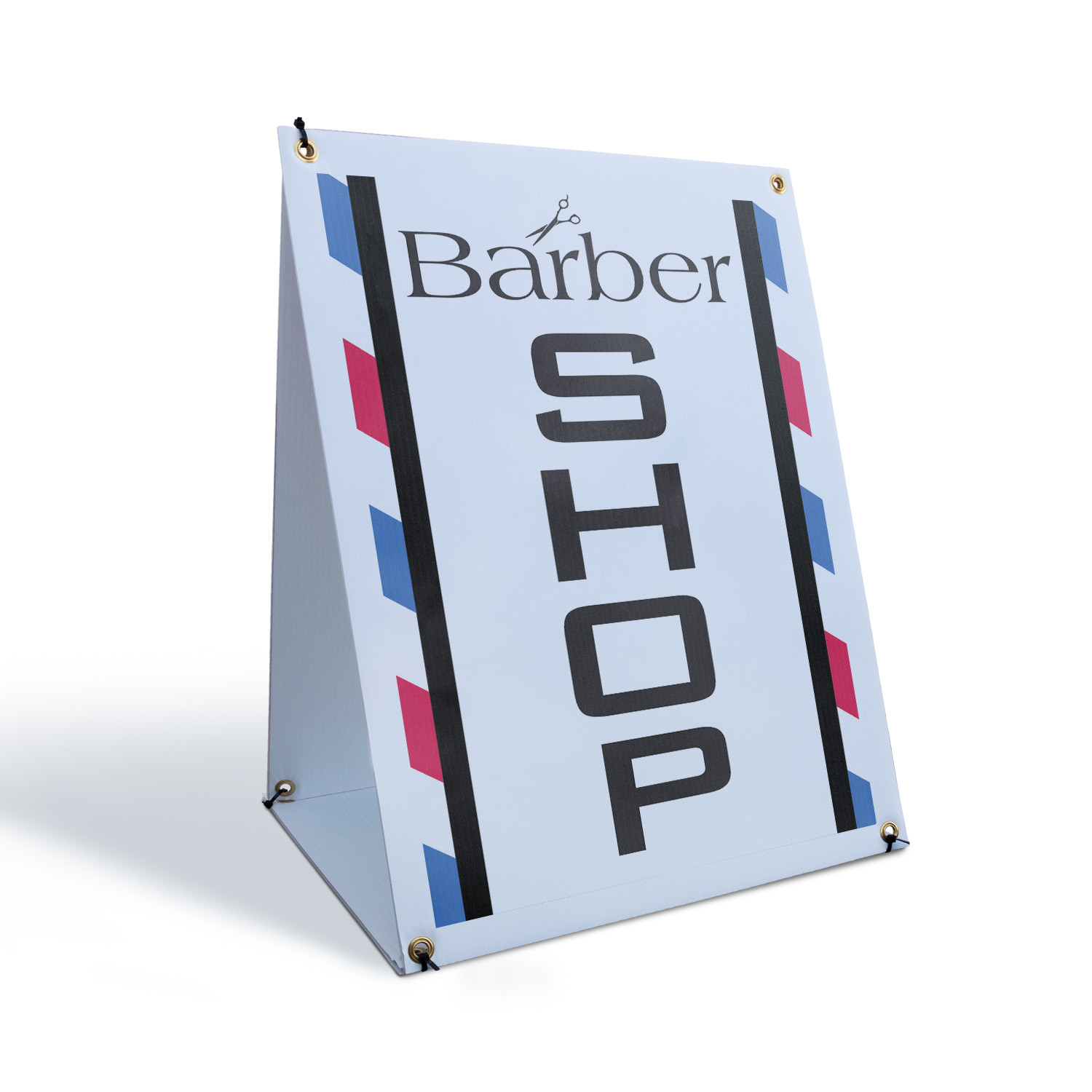 Barber Shop A-Frame Sidewalk Sign Haircuts Grooming Services Bold Look