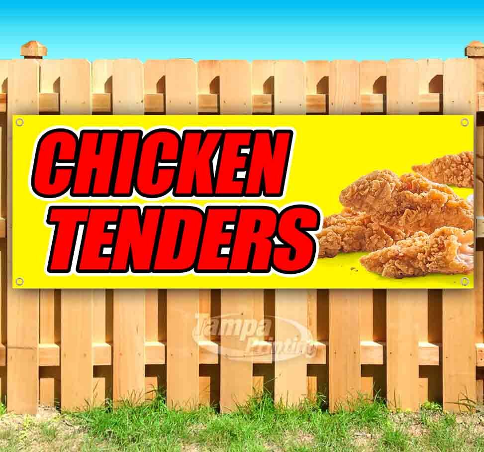 Chicken Tenders Advertising Vinyl Banner Flag Sign Many Sizes Available USA