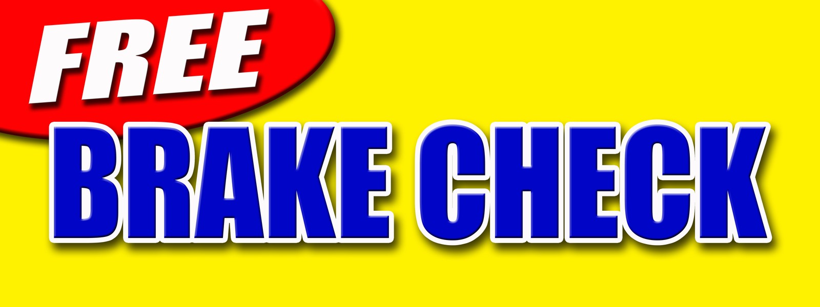 FREE BRAKE CHECK DECAL sticker diagnosis car auto repair mechanic shop