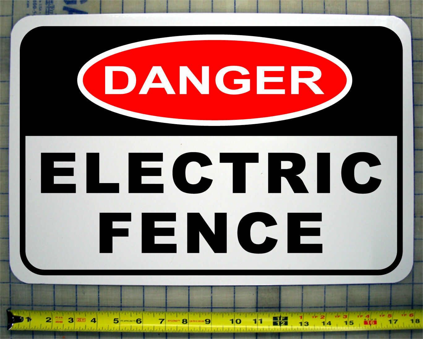 Danger Electric Fence – Workplace, Safety, Warning – Aluminum Sign