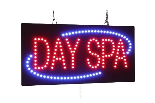 LED SPA Sign for Retail Business Displays | Light Up Sign | 12″H x 24″W x 1″D