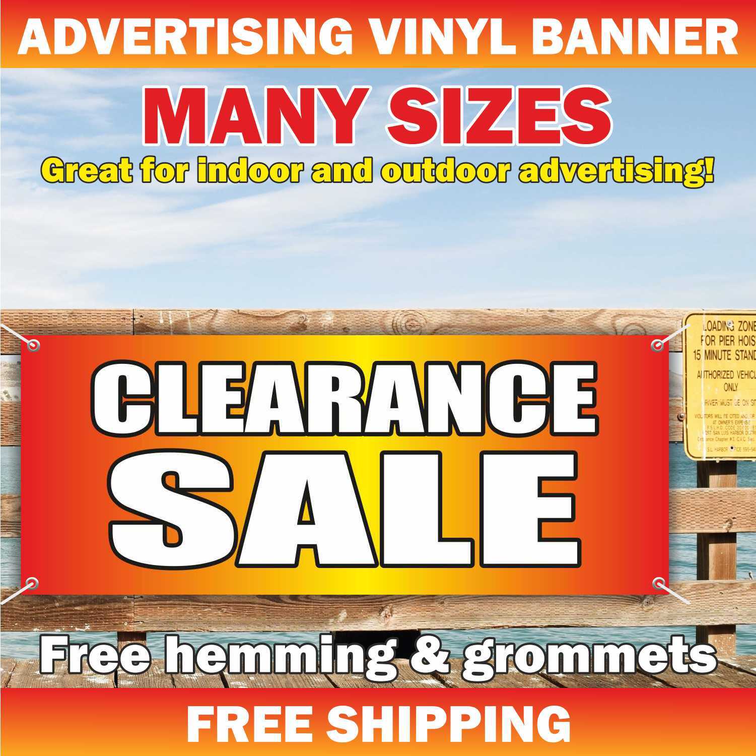 CLEARANCE SALE Advertising Banner Vinyl Mesh Sign discount retail 30 40 50 % off