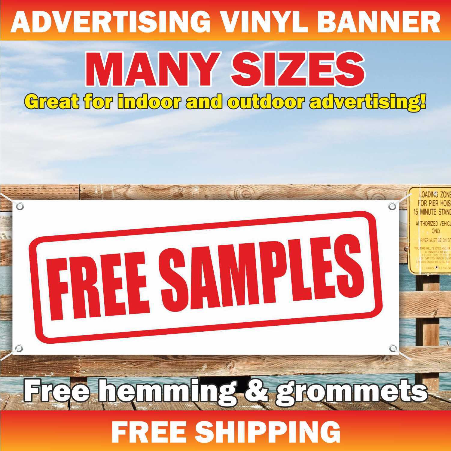 FREE SAMPLES Advertising Banner Vinyl Mesh Sign Discount Price Sale Shop Store