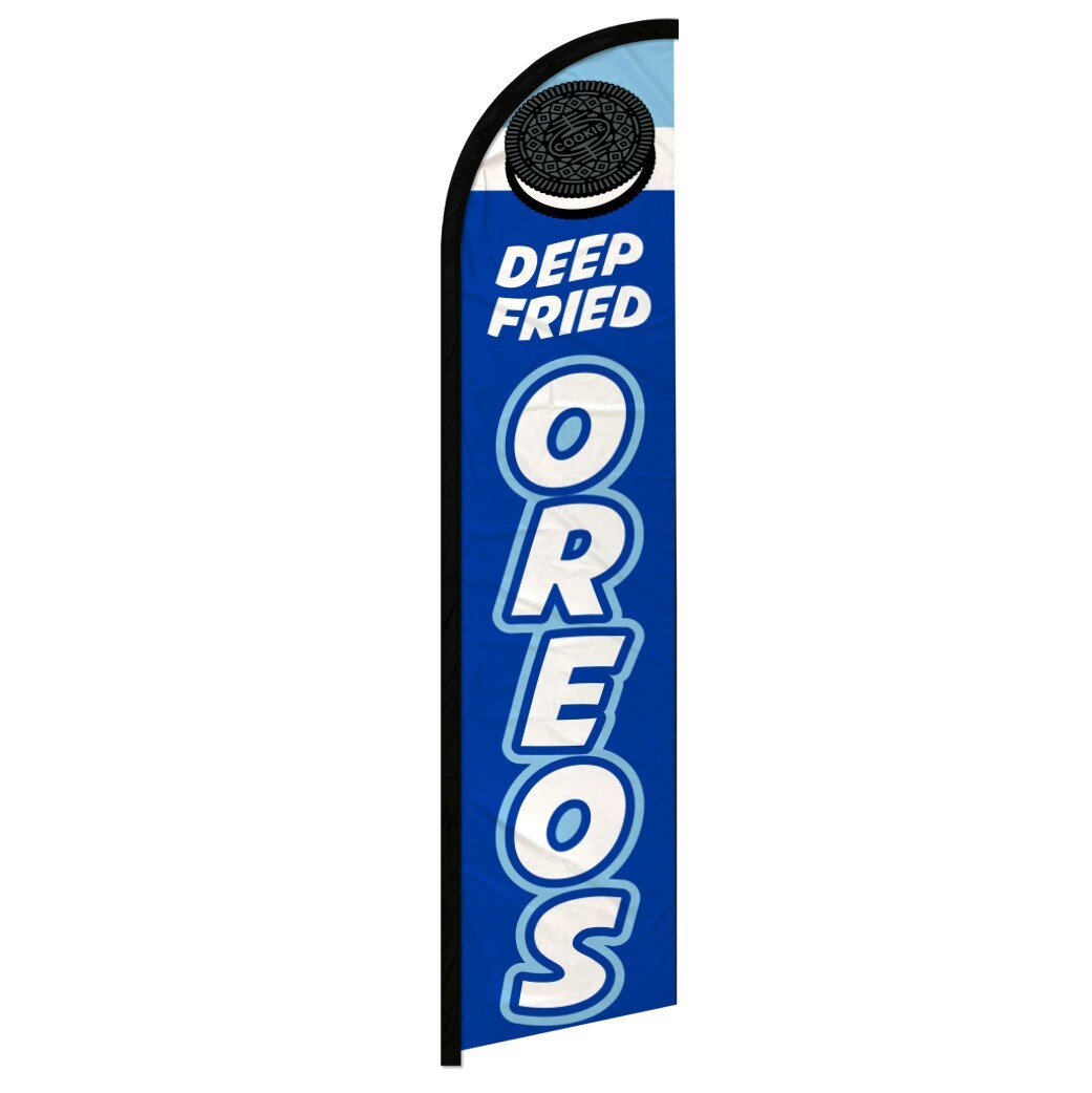 Deep Fried Oreos Full Curve Windless Swooper Flag Concessions Food