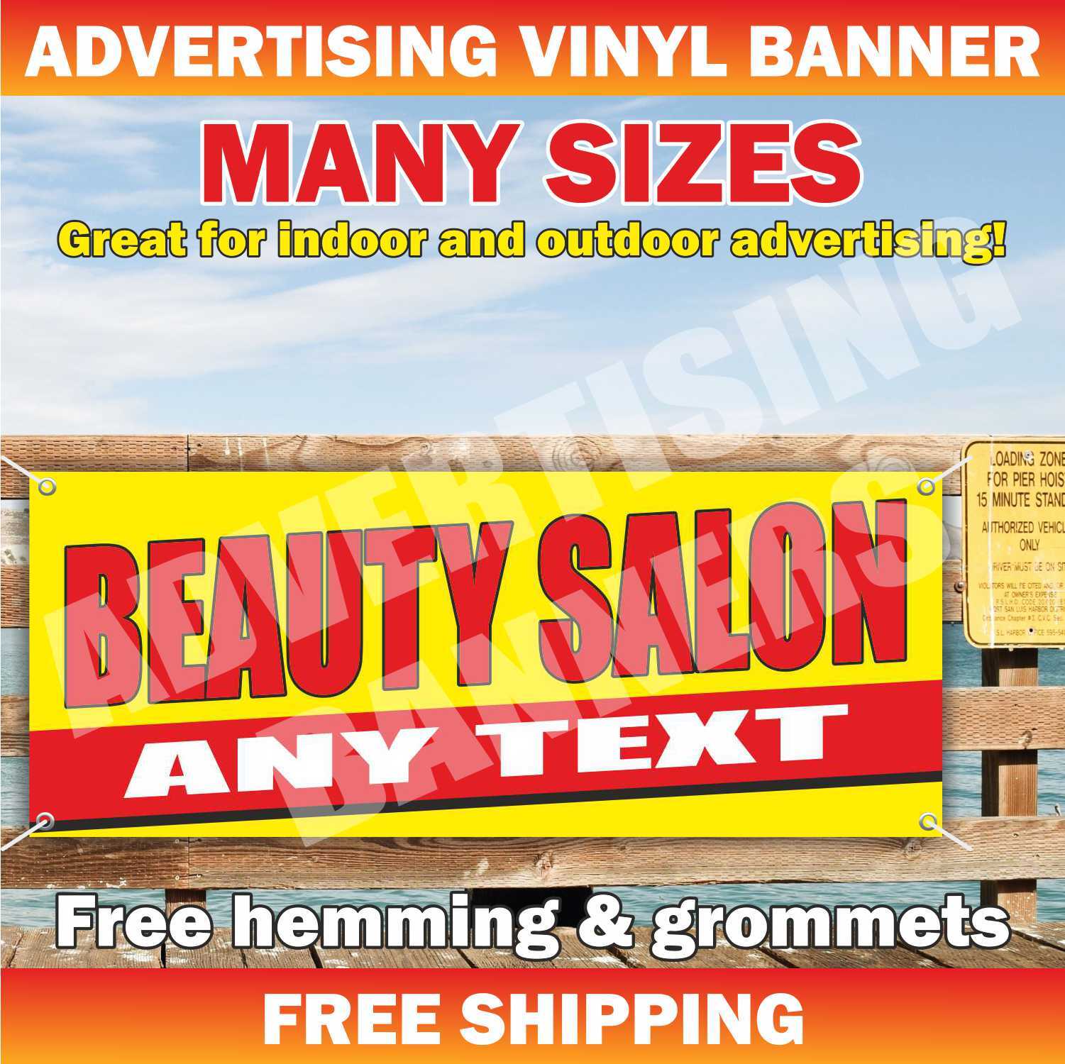 BEAUTY SALON Advertising Banner Vinyl Mesh Sign Flag manicure spa barber hair