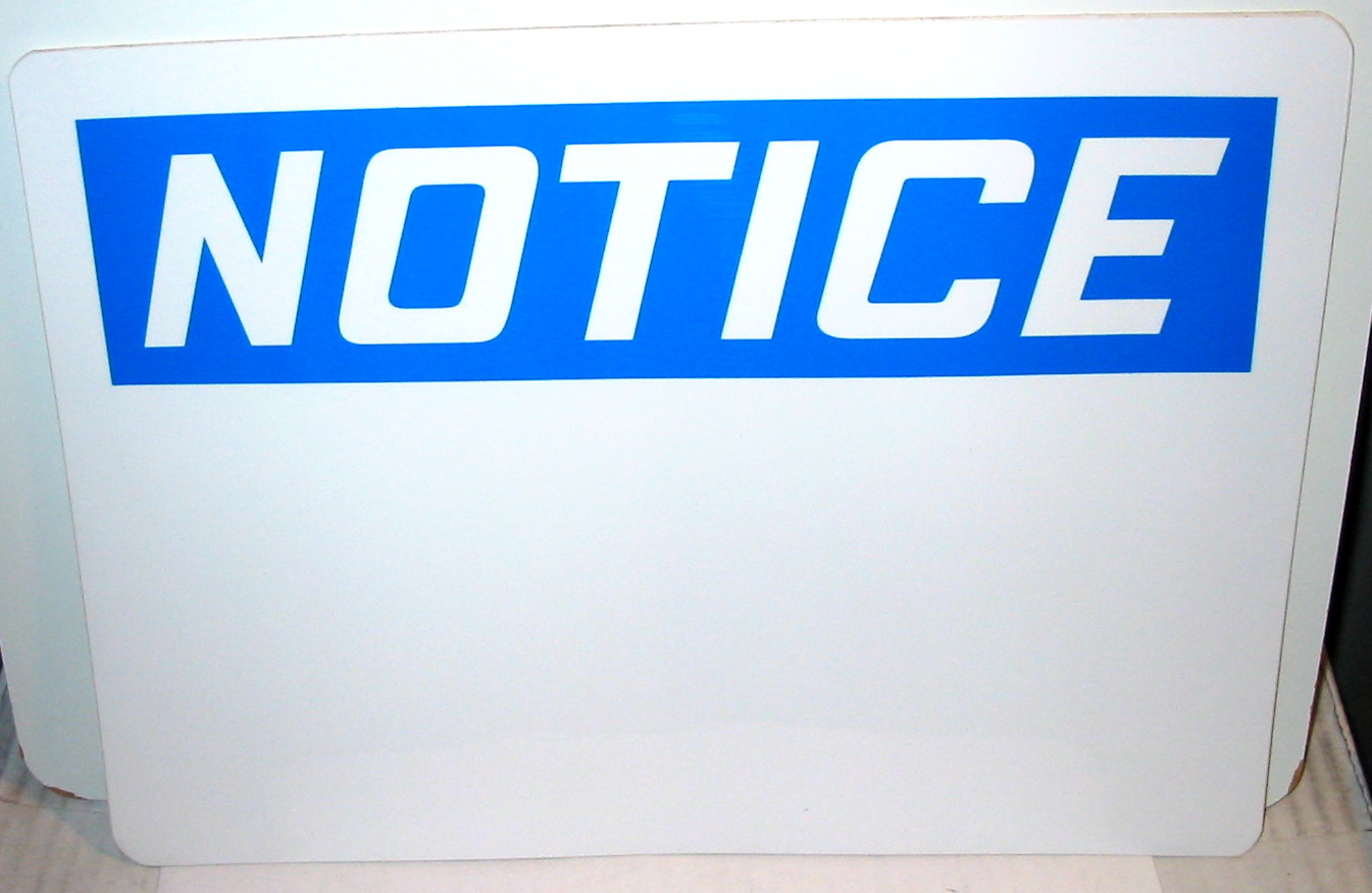 Lot Of Construction Signs For Office Job Site 5 Signs Notice Write On Type 56E