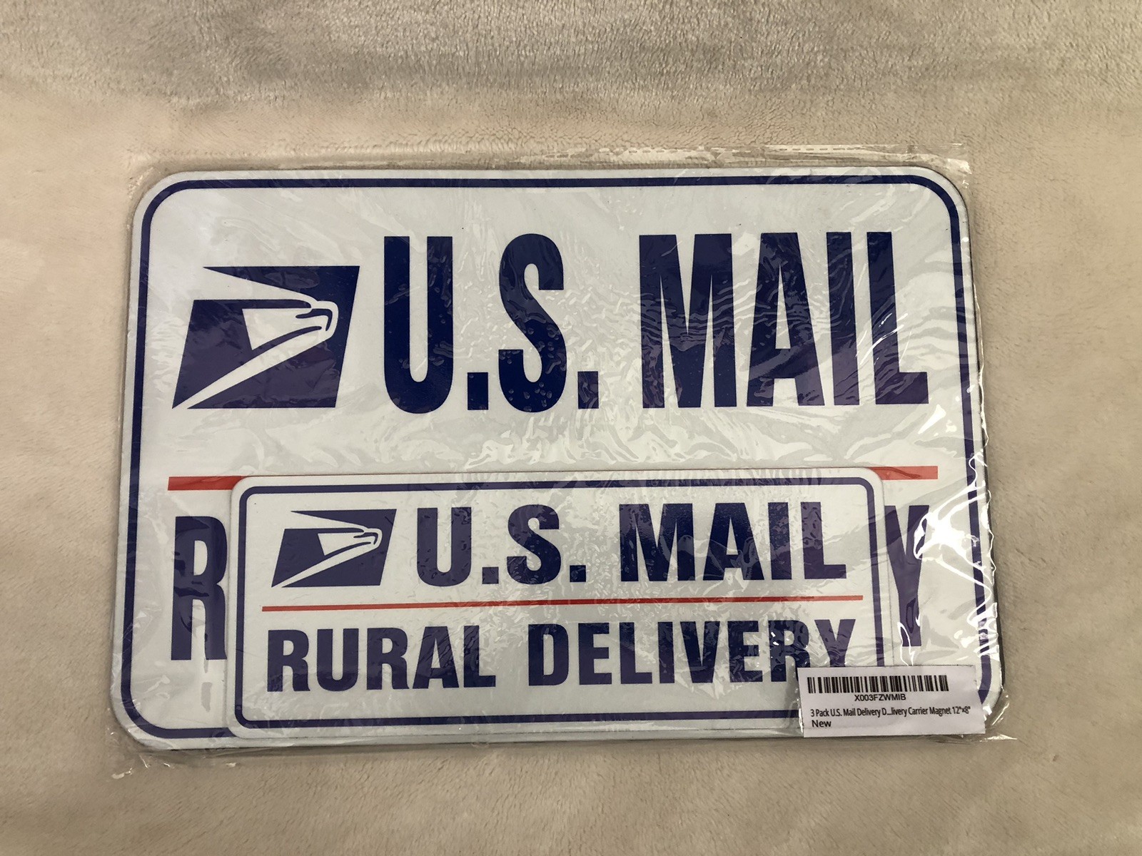 3 Pack Heavy Duty US Mail Delivery Driver Magnetic Signs Rural Carrier Car Truck