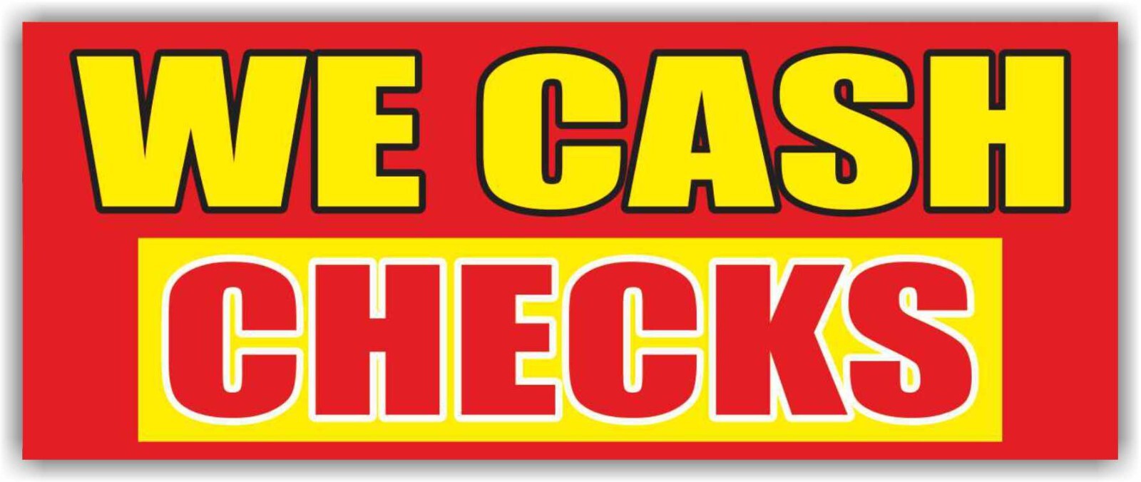 WE CASH CHECKS Advertising Banner Vinyl Mesh Sign money store loans pawn shop