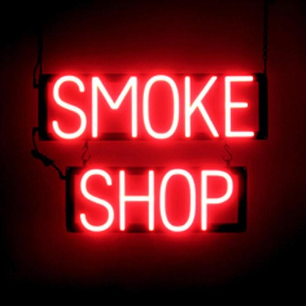 SpellBrite SMOKE SHOP Sign | Neon Sign Look, LED Light | 21.4″ x 15.0″