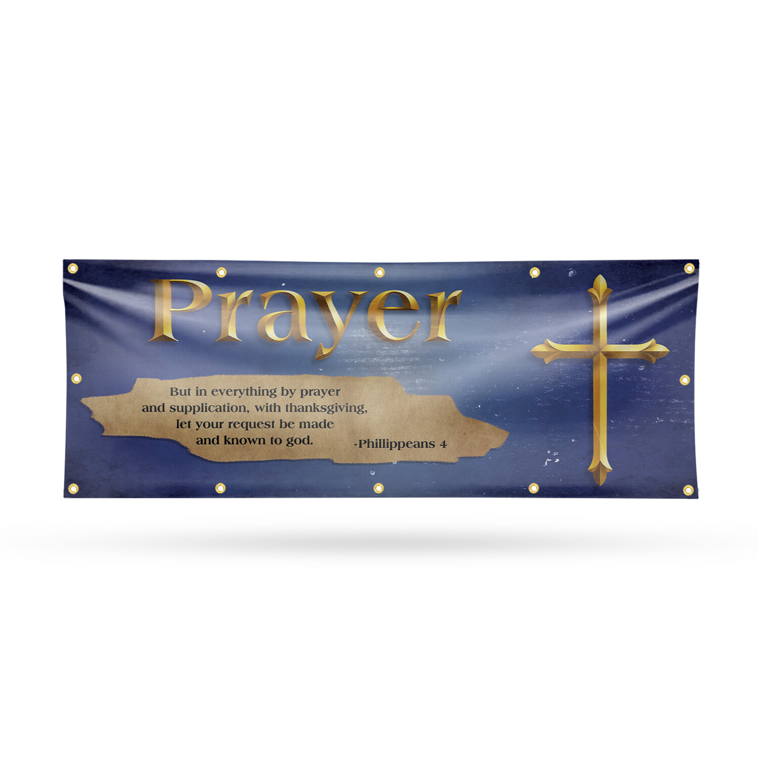 Jesus Prayer Vinyl Banner Sign with Metal Grommets Heavy-Duty Single-Sided
