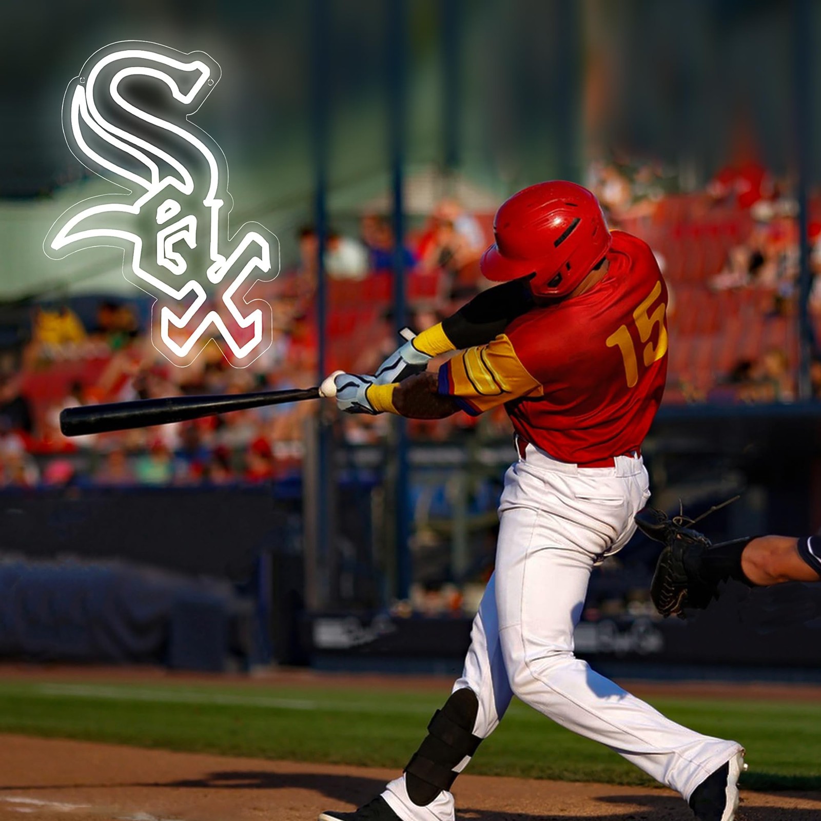 Baseball Neon Sign for Wall Decor Dimmable Baseball Team Led Neon Light Up Si…