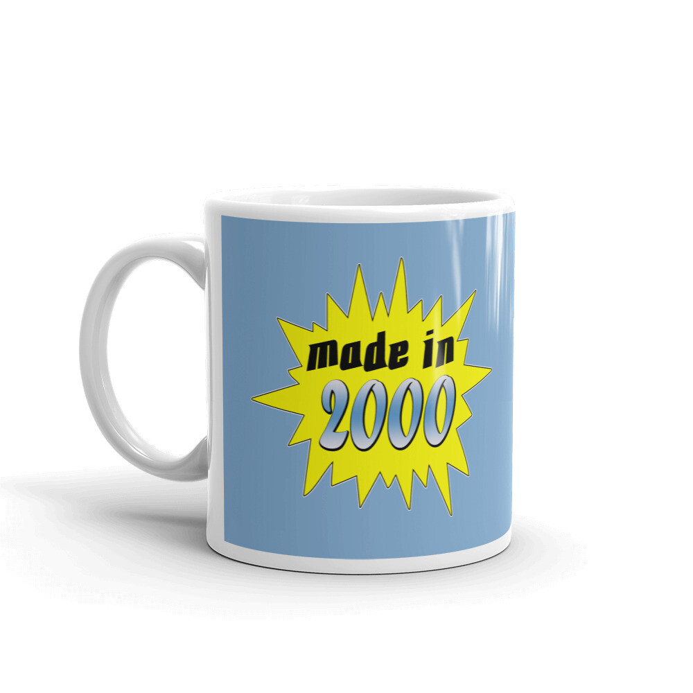 Made in 2000 Birthday Anniversary Coffee Tea Ceramic Mug Office Work Cup Gift