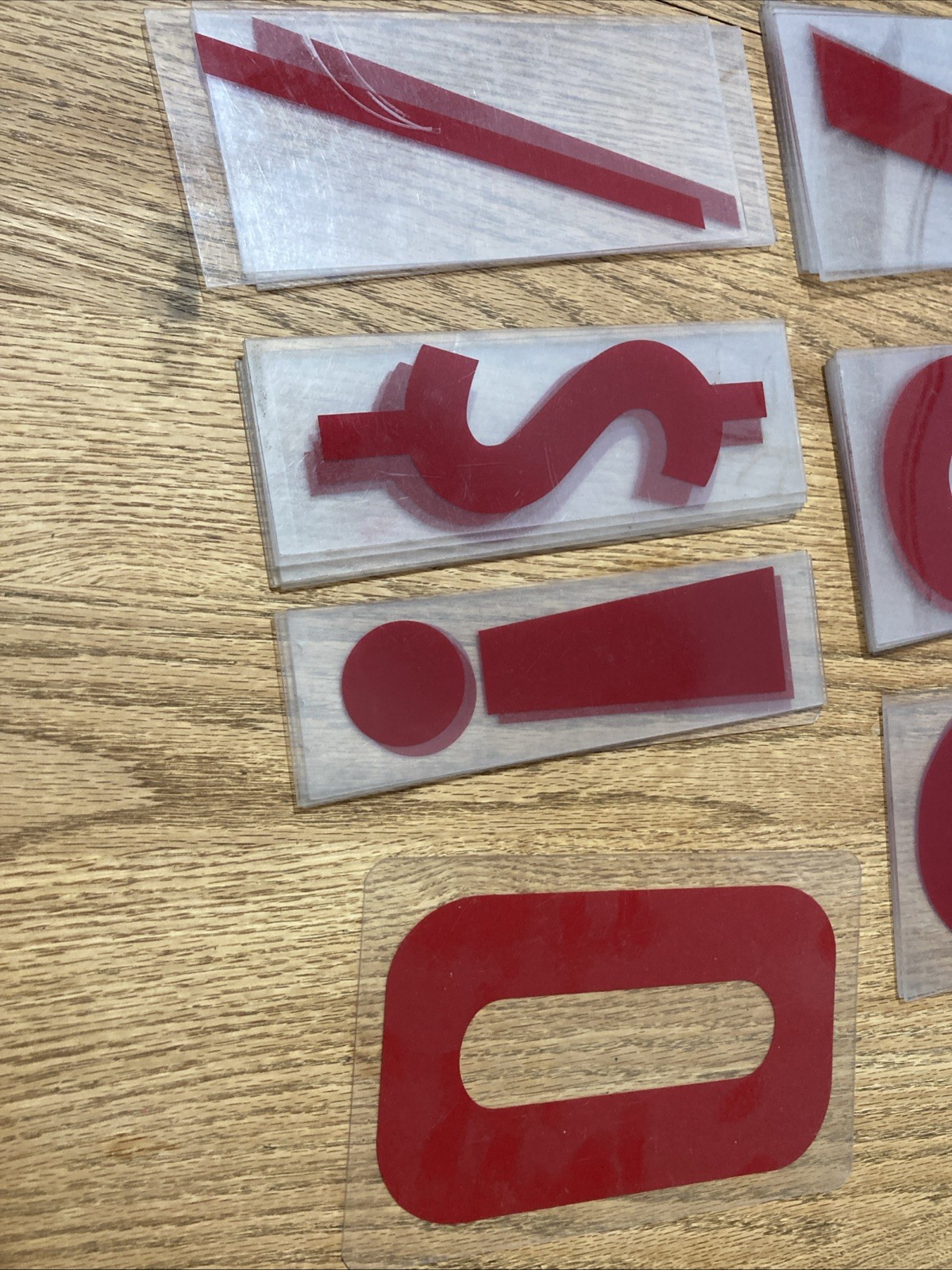 Lot of 90 Pieces ~ 9” Red Plastic Numbers