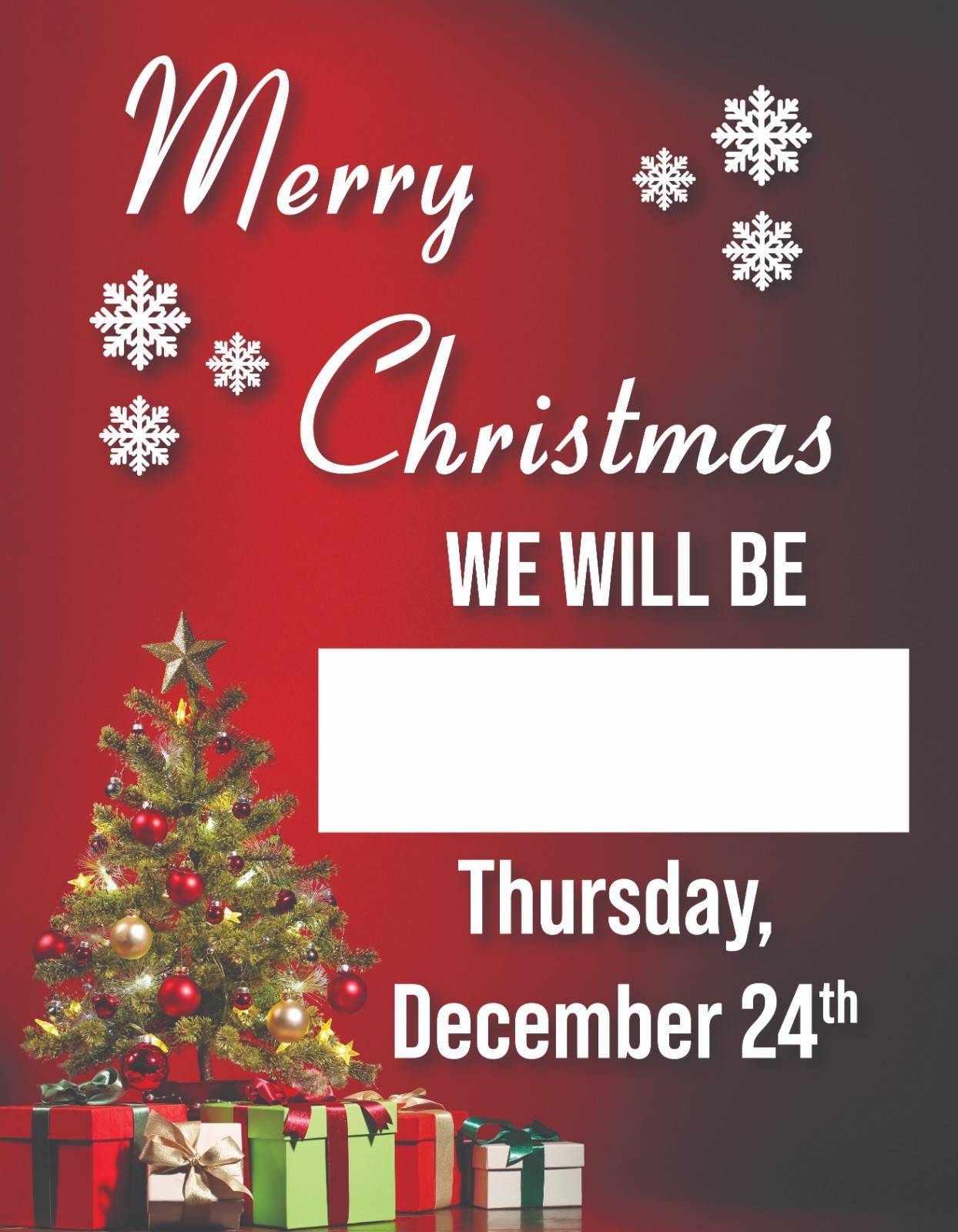 Holiday Closing Posters – 2026 Holidays (12 per set)