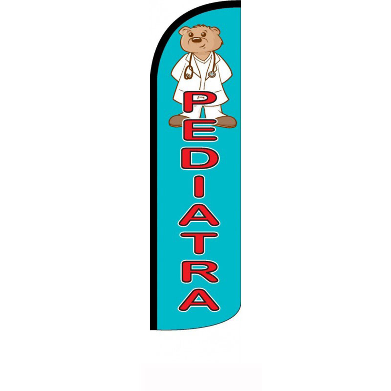 Pediatra 2 1/2 ft X 11 1/2 ft Windless Swooper Flag