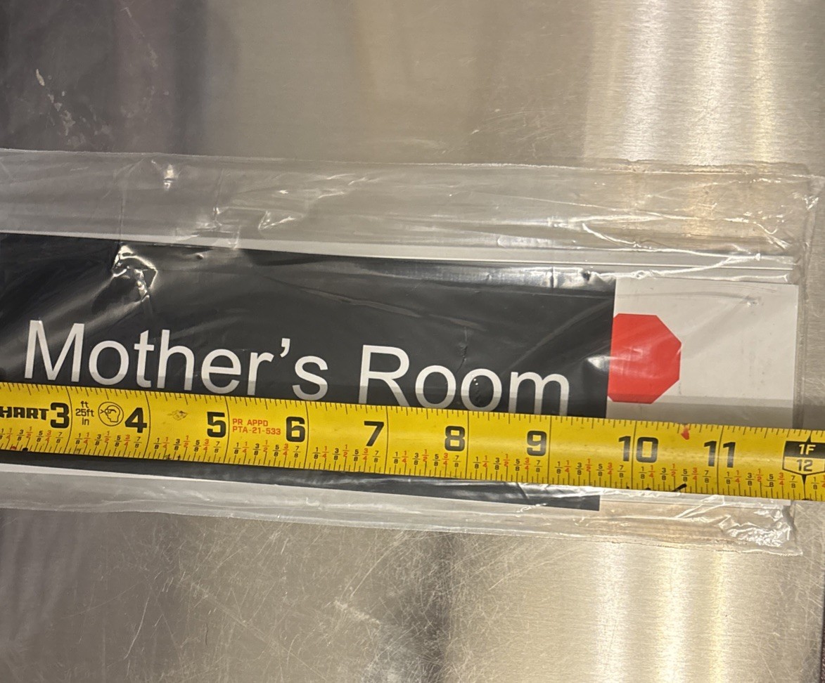 (6) Mother’s Room Sliding Door Sign/ Available/In Use-Silver
