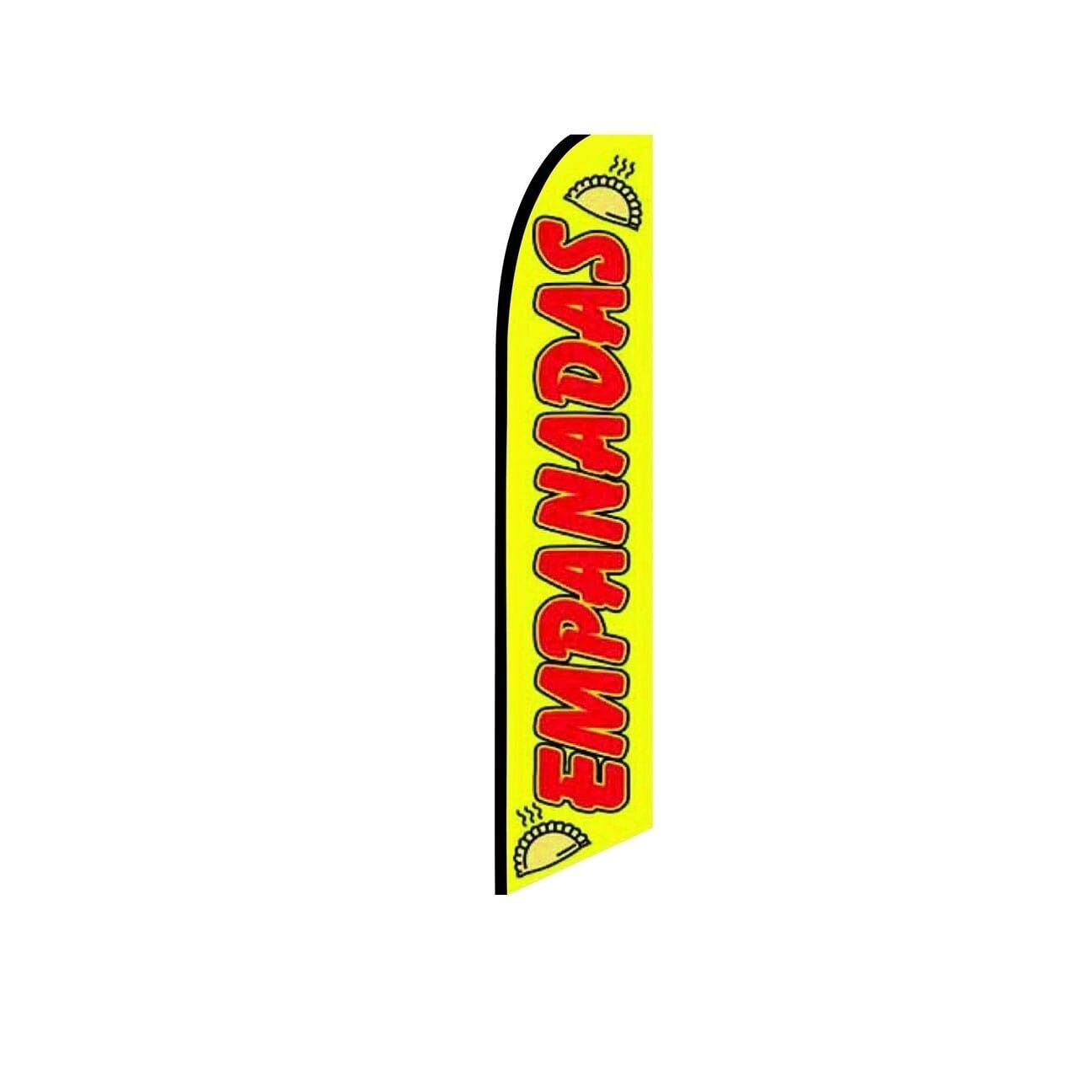Empanadas Swooper Flutter Feather Flag | 3ft W x 11.5ft Tall