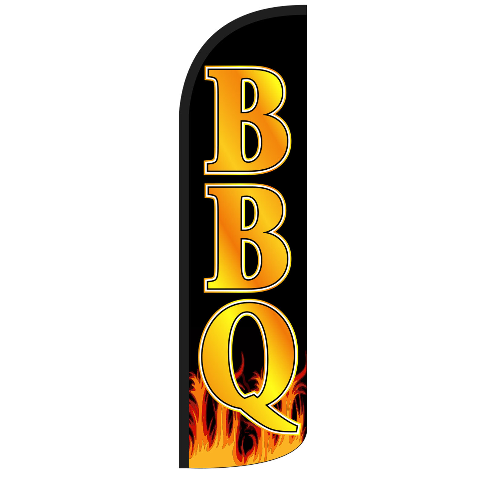 BBQ Flag Flutter Feather Banner Swooper Extra Wide Windless