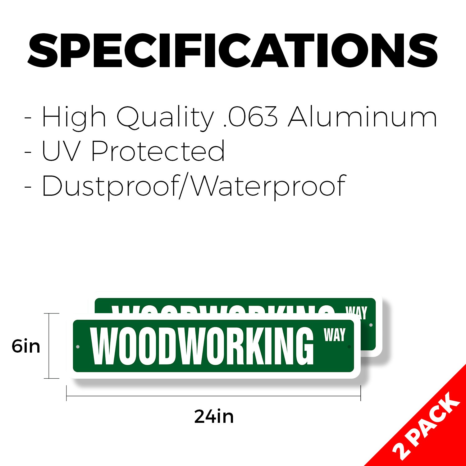 WOODWORKING Street Sign (2 Pack) carpenter carver cabinetmaker wood builder
