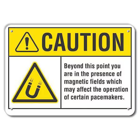 Lyle Lcu3-0025-Ra_10X7 Caution Sign, 7 In H, 10 In W, Aluminum, Vertical