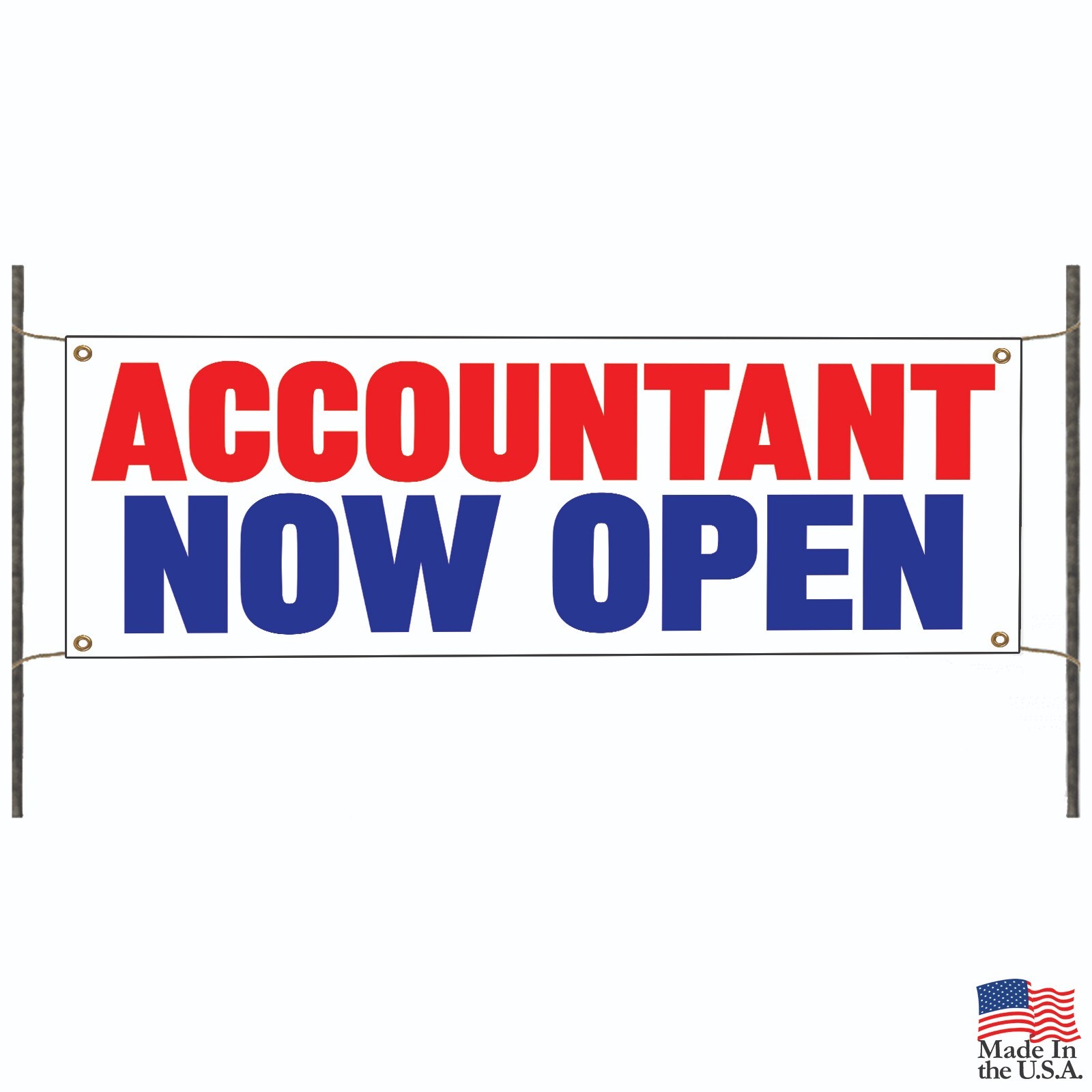 Accountant Now Open Vinyl Banner Advertising Display Outdoor Printed Flag Banner