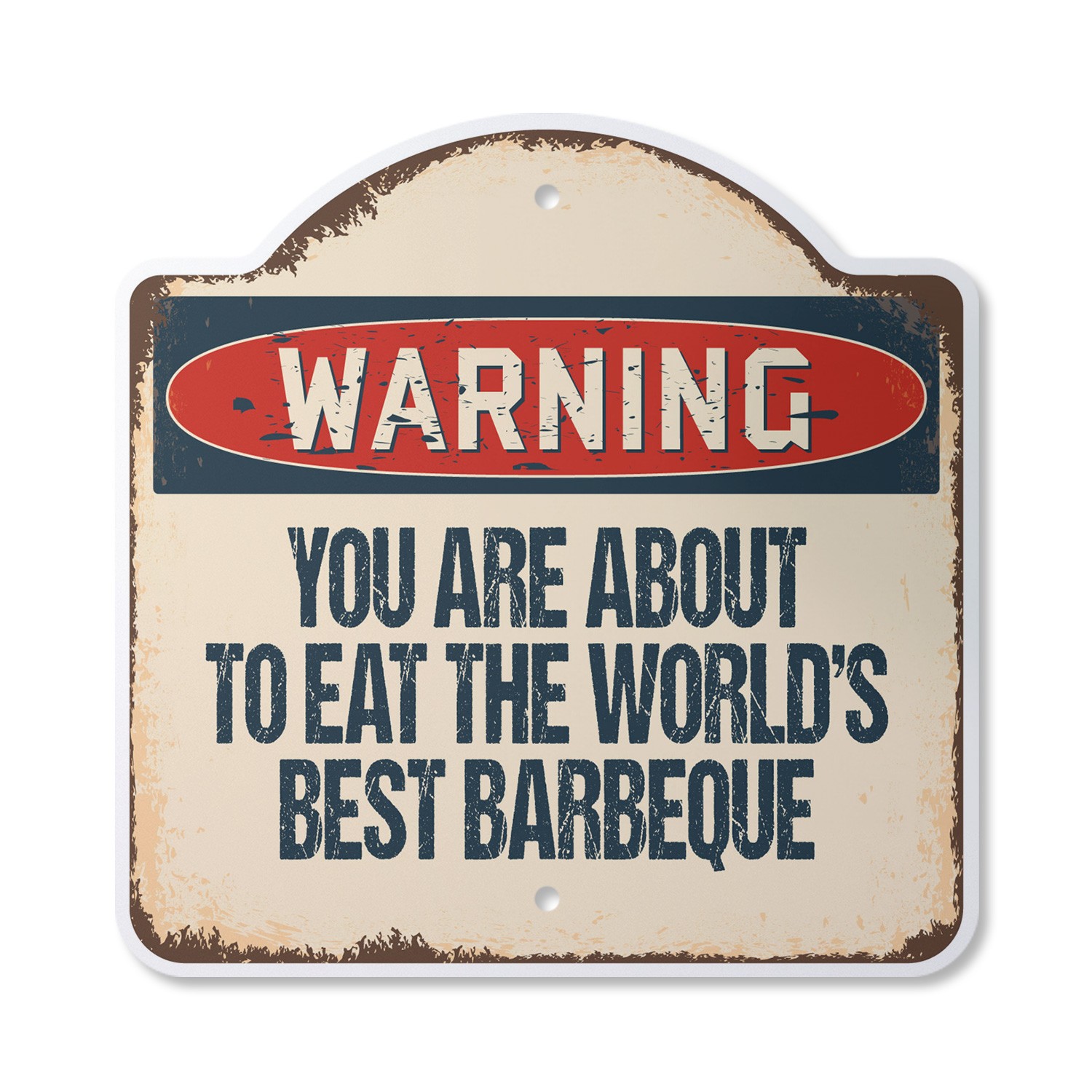 Worlds Best Barbecue Plastic Sign BBQ Smoker Grill Ribs Hamburgers Hot