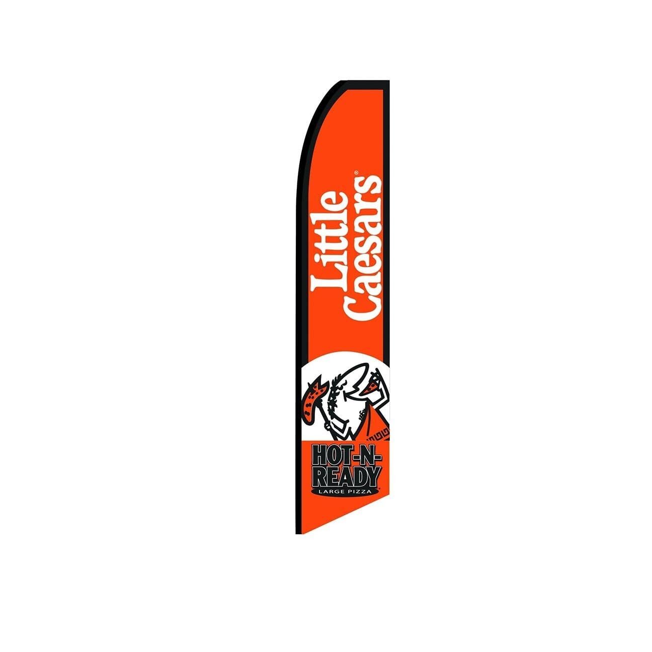Little Caesars Orange Swooper Flutter Feather Flag | 3ft W x 11.5ft Tall