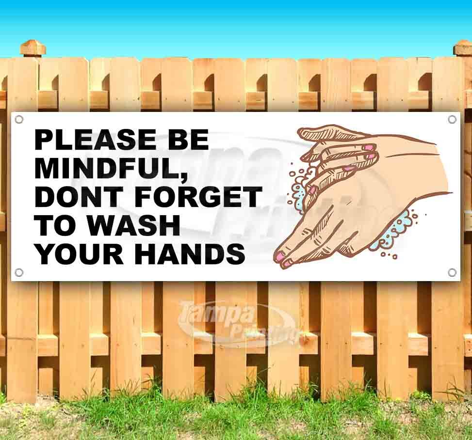 PLEASE WASH YOUR HANDS Advertising Vinyl Banner Flag Sign Many Sizes USA MEDICAL