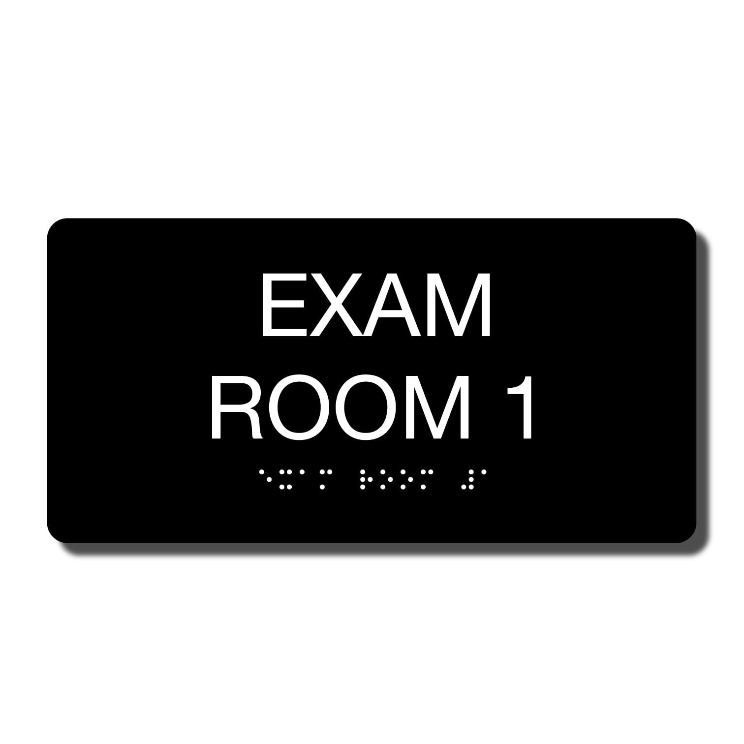 8″ x 4″ ADA Compliant Exam Room Sign – Tactile Grade 2 Braille – Wall or Door…