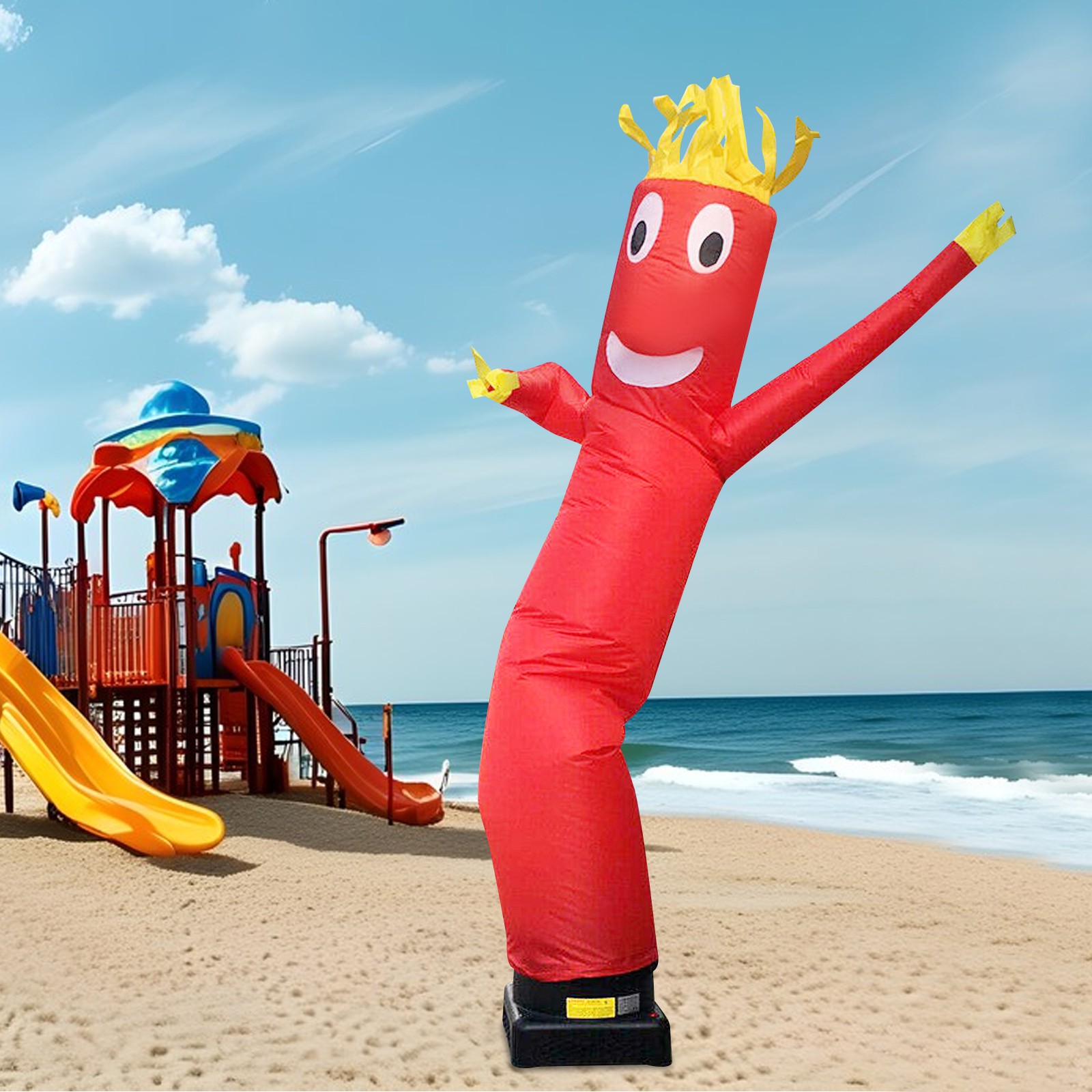 3m/10ft Advertising Inflatable Tube Men Blow Up Giant Waving Arm Fly Human Model